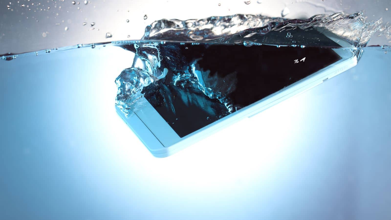 Fishing a smartphone out of the water