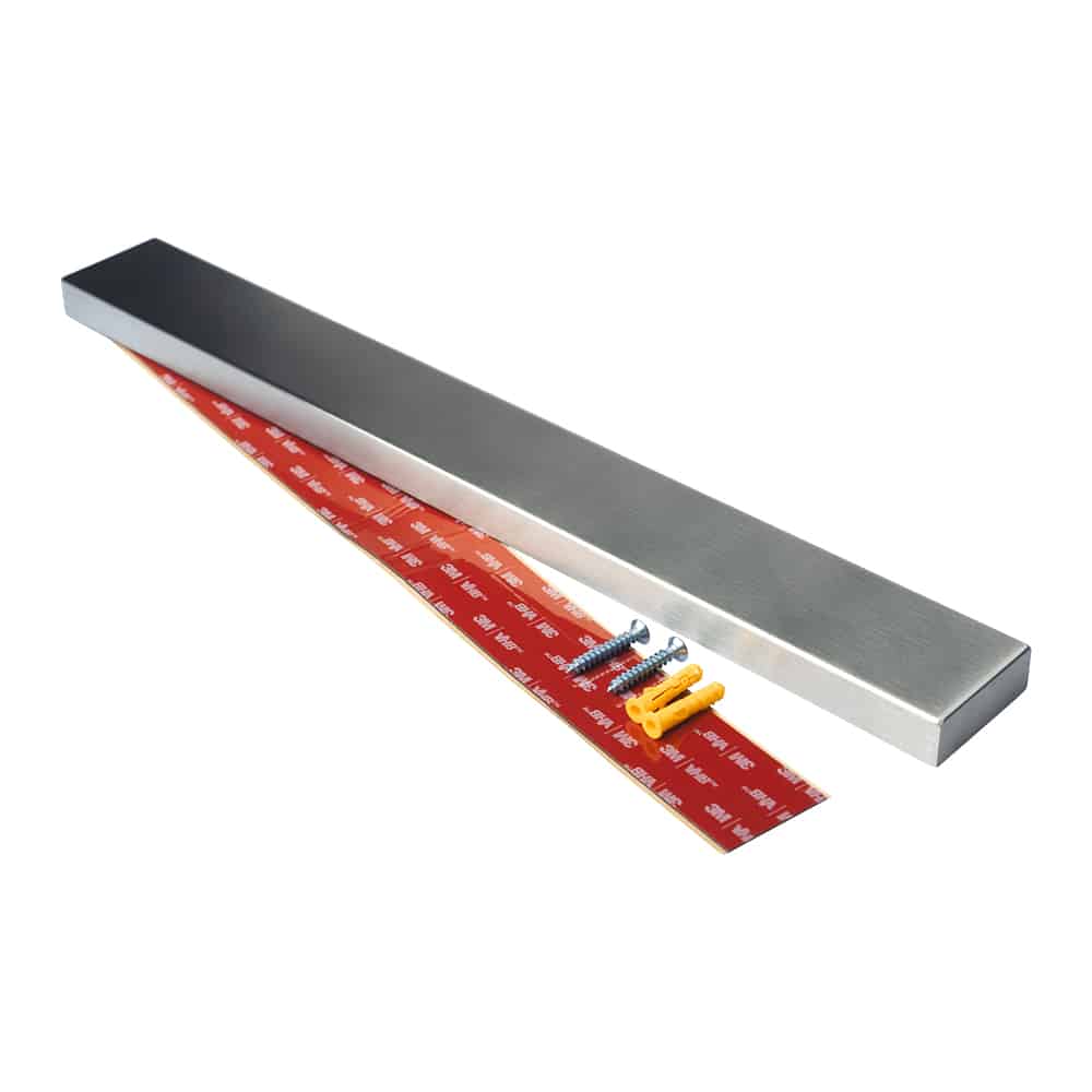 The magnetic knife holder from Magnetar can easily be mounted on the wall